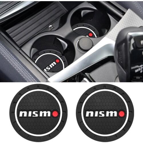 1/2PCS Car Cup Holder Non-slip Mat Interior Decoration Car Accessories For Nissan Nismo Tiida Teana GTR GTR 350Z 370Z 240SX ECT
