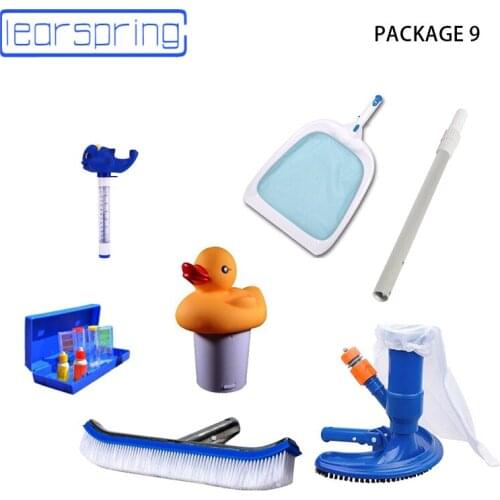 1 lots package Vacuum Cleaner with Brush Swimming Pool cleaning and suction tool Pool Accessories skimmer Automatic Dispenser