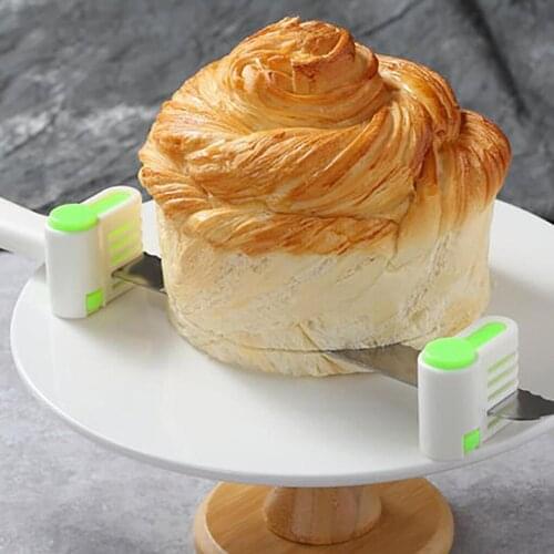 2 Pcs Kitchen 5 Layers Leveler Slicer Set Cake Decorating Tools Decorating Tip Sets Cutting Fixator Tool DIY Cake Bread Cutter