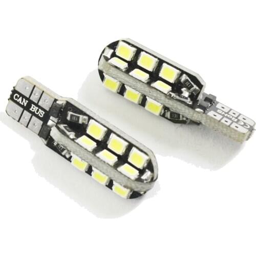 2017 Car White/warm LED Light 24 SMD 2835 LED PCB T10 W5W 147 Wedge Door Instrument Side Bulb Lamp DC 12V canbus auto