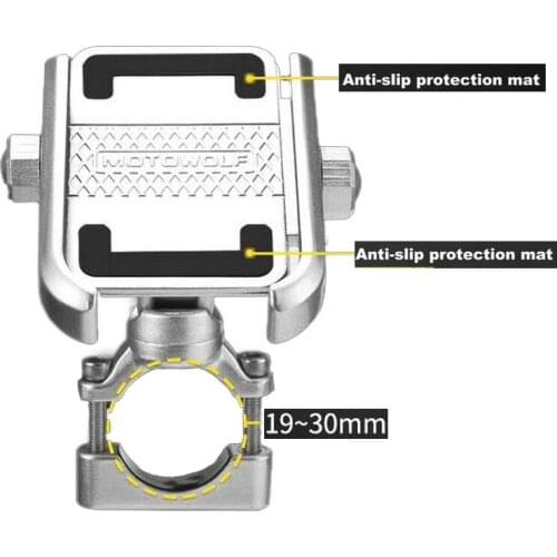 2018 Car Styling MOTOWOLF Motorcycle Modified Phone Holder AL 360 Horizontal rotation Cool styling 1PCS Fast Drop ShippingMotorc