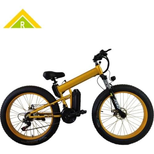 26 Inch Mountain Snow Bike Electric Lithium Folding Aluminum Alloy Fat Fetal Drive Wide Tires Bicycle