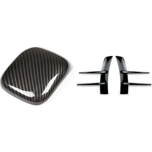 3 Pcs Car Accessories: 2 Pcs Car Front Bumper Spoiler & 1 Pcs Car Center Console Armrest Mouse Shell Trim Cover