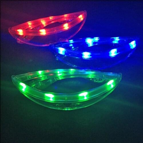 3pcs Luminous glasses led Glow Space glasses led party Supplies Christmas rave festival LED Light Up Night club Dress up