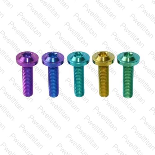 4 PCS M8 Titanium Bolts 15 20 30 35 MM T40 Torx Umbrella Head For Motorcycle Mountain Bike Part Brake Disc Fastening Screw GR5