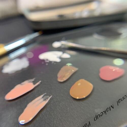 Acrylic Clear Makeup Palette Makeup Oil Painting Supplies Palette Polish Gel Watercolor Painting Board with Spatula