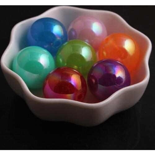 Kwoi Vita 20mm 12mm acrylic jelly ab beads for DIYchunky beads Bracelet Necklace Making