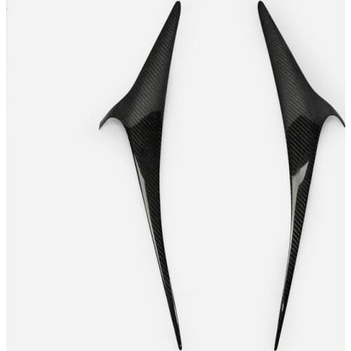 Car Accessories For KIA Stinger Carbon Fiber Eye Lid Glossy Finish Eyebrow Fibre Bumper Drift Trim Part Tuning Body Kit