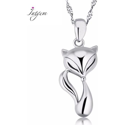Solid Sterling Silver 925 Necklace For Women Fine Jewelry Fox Charm Chocker Animal Pendant Korean Style Party Valentines Gifts