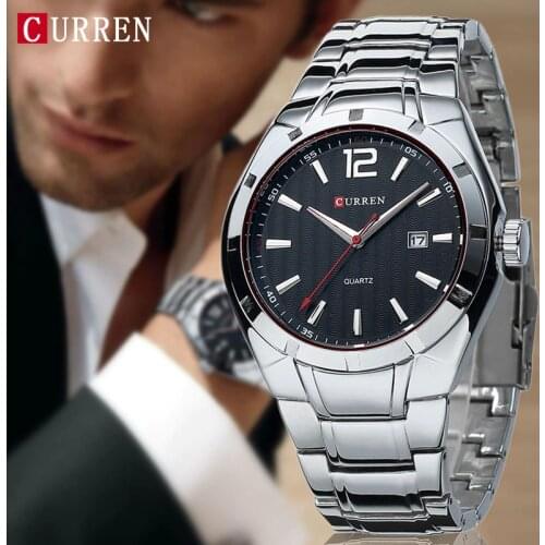 2018 Top Brand CURREN Men Watches Luxury Stainless Steel Strap Wrist Watches Fashion Sports Watch Waterproof Relogio Masculino