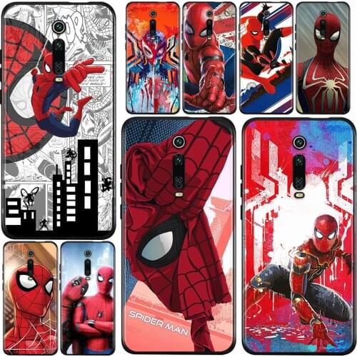Marvel Avengers Spider-Man For Xiaomi Redmi 9i 9T 9A 9C 9 8A 8 GO 7 7A S2 Y2 6 6A 5 5A 4X Prime Pro Plus Black Phone Case
