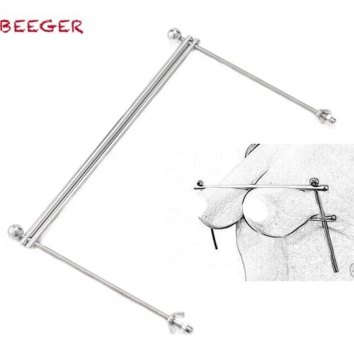 BEEGER The Rack Compactor,New stainless steel breast clip torture device breasts bondage nipple clamps metal clamp restraints