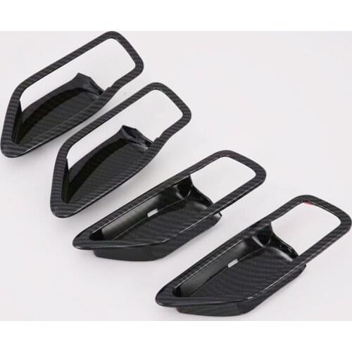For Toyota Corolla Sedan 2019 2020 2021 Carbon Fiber Car Interior Door Handle Bowl Frame Covers Trim Sticker Accessories