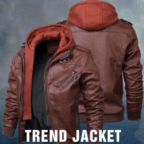 New Mens Leather Jackets Autumn Casual Motorcycle PU Jacket Biker Leather Coats Brand Clothing EU Size