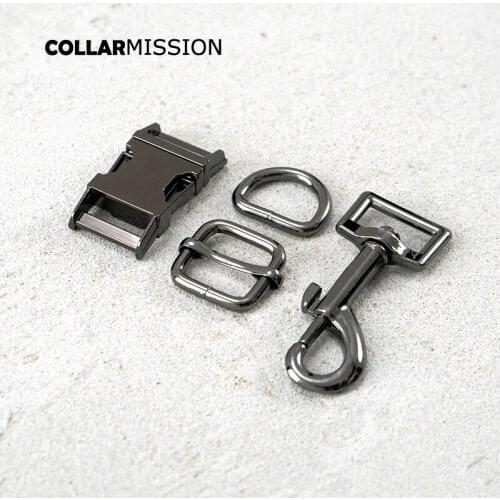 Metal buckle+adjust buckle+D ring+metal dog clasp/set) retailing 20mm for handmade dog Collar leash set harness DIY parts