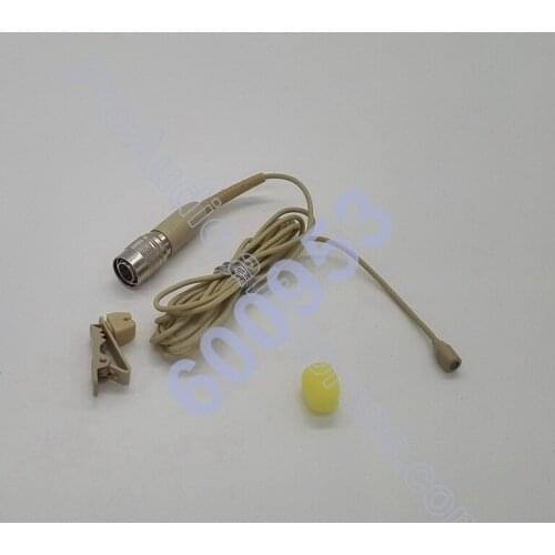 MICWL D100 Beige Omni-directional Tie Clip-On Lapel Lavalier mini Microphone MIC For Audio Technica Wireless Bodypack