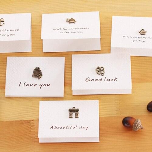 1pc Mini Gold Embossed Thank you Card Valentine Happy Birthday Christmas Party Wedding Invitations Letter Greeting Cards
