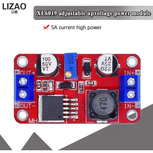 XL6019 DC-DC Booster module Power supply module output adjustable Super LM2577 XL6009 step-up module output 5V 12V 24V adjustabl