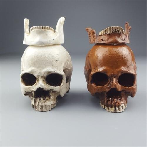 MRZOOT Human Skull Resin Sculptures Replica Medical Model Halloween Home Decoration Decorative Craft