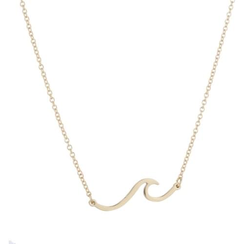 New Fashion Jewelry Statement Necklace Creative Wave Geometry Pendant Necklace Fashion Jewelry Wholesale Statement Necklace