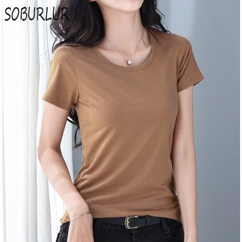 Solid T-shirt Short Sleeve Women Summer New Tees Casual Cotton Korean T Shirts O-neck Plus Size 5XL Female Tops White Black