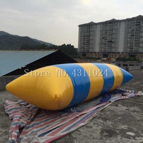 Delivery To Door 5*2m Inflatable Water Catapult Blob Jump Diving Tower Inflatable Jumping Pillow Inflatable Water Blob With PumP