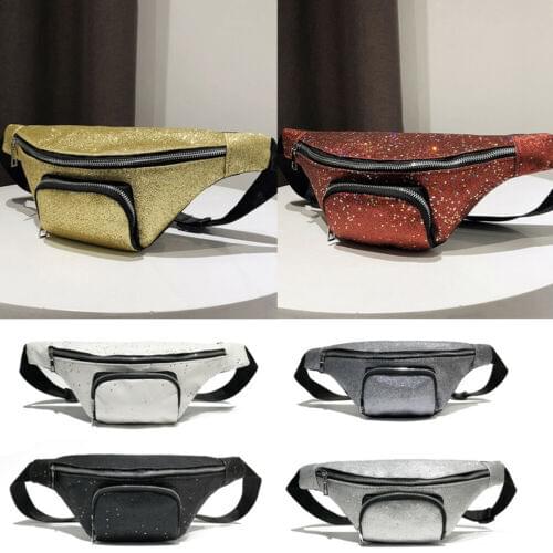 2019 Women Lady Waist Fanny Pack Belt Bag Pouch Travel Hip Bum Bag Women Small Purse Ladies Sequins Summer Hot Waist Packs