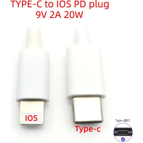 USB C For iphone male plug connector with chip board 9V 2A 18W 8pin Lightning fast charging plug welding data cable adapter part