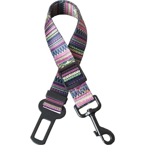 Pet Dog Car Safety Belt Cat Safety Adjustable Seat Belt Harness Leash Travel Clip Straps Soft Collar Leash Rope