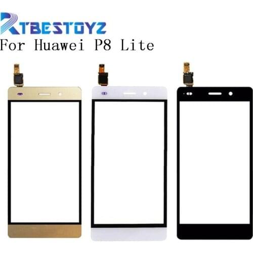 RTBESTOYZ Mobile Phone Front Touch Screen For Huawei P8 Lite Touch Screen Glass Digitizer Panel Touchscreen Lens Sensor