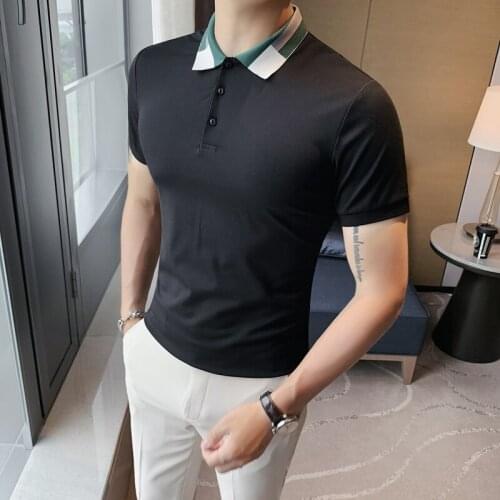 Sunwang New Summer High Quality Men Polo Shirts Casual Business Social Short Sleeve Fashion Slim Mens Shirts Polo Shirt Men