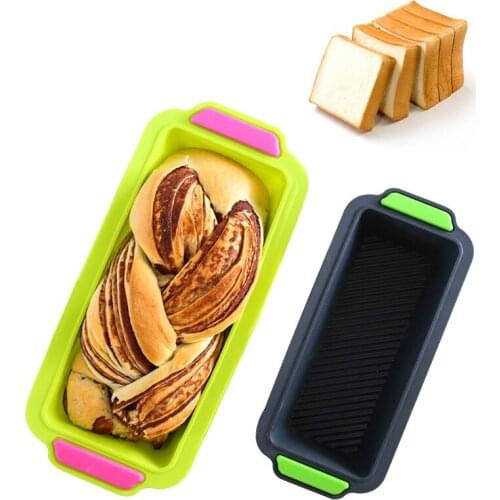 Silicone Bread Pan Toast Mold Cake Tray Long Square Cake Mould Bakeware Non-stick Baking Tools