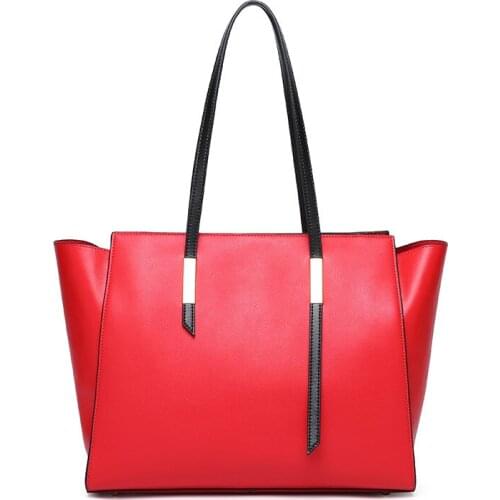 Large Capacity Shopping Bag Blue100% Genuine Leather Women Tote Bags Luxury Designer Handbag Real Leather Ladies Shoulder Bag