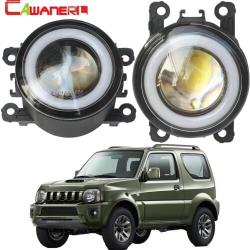Cawanerl For Suzuki Jimny FJ 1998-2014 Car 30W 3000LM COB LED Fog Light Angel Eye Daytime Running Lamp DRL H11 12V 2 Pieces