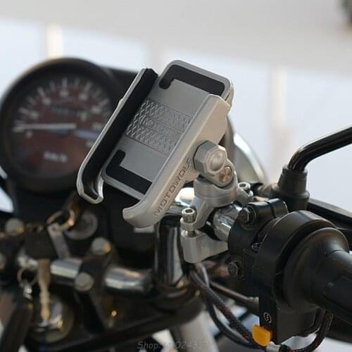 360 Degree Universal Bike Aluminum Alloy Motorcycle Motorbike Handlebar Phone Holder Stand Mount 4-6.4 S15 20 Dropship