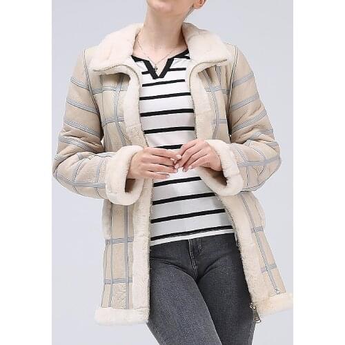 2020 Real Sheep Shearing Autumn Winter Womens Tops Warm Leather Coat Women Vest New Fashion Sheepskin Sweater Vest Coat