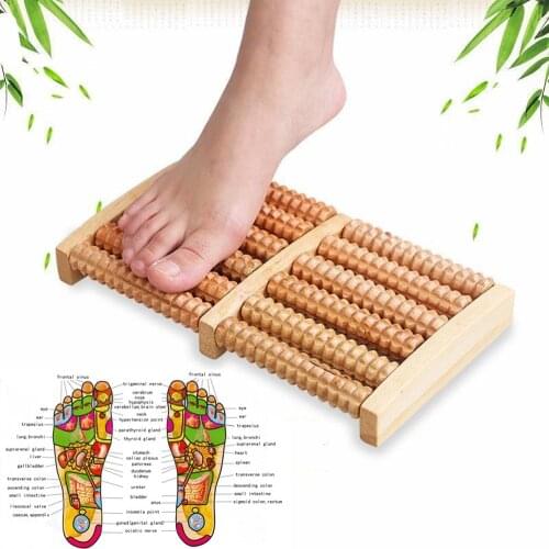 3/5 Raw Wooden Foot Roller Wood Care Massage Reflexology Relax Relief Massager Spa Gift Anti Cellulite Foot Massager Foot Care