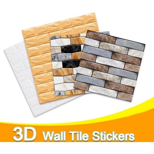 3d Wall Sticker Imitation Brick Bedroom Decoration Waterproof Self Adhesive Wallpaper for Living Room Kitchen Tv Backdrop