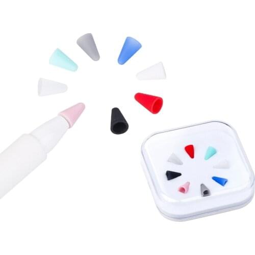 8-Color Electronic Pen Tip Cover Silicone Protective Cover Anti Slip and Mute, for Apple Pen Tip Generation I and Ii