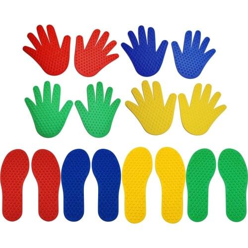 8 Pairs Hands and Feet Game 4 Color Toys for Kids Jump Play Mat Sport Musculation Indoor Outdoor Game Props for Children