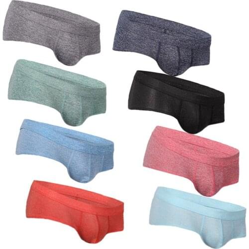 8pcs Low Waist Cotton Briefs Sexy Temptation Underwear Briefs Penis Pouch Underwear Sexy Mens Bikini Underwear Cueca Masculina