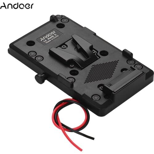 Andoer Back Pack Plate Adapter with D-tap Output for Sony V-Mount V-Lock Battery External for DSLR Camera Camcorder Video Light