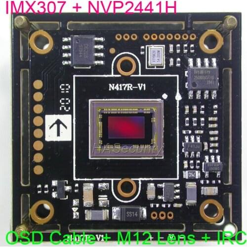 AHD-H (1080P) / CVBS(D1) 1/2.8" STARVIS IMX307 CMOS sensor + NVP2441 CCTV camera module PCB board +OSD cable +M12 Lens +IRC