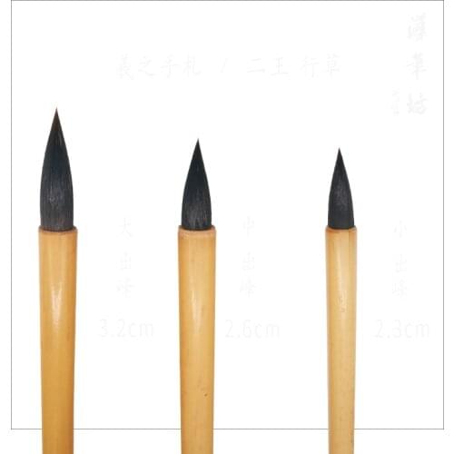 Caligrafia Chinese Calligraphy Pen High Grade Multiple Hair Official Script Painting Writing Brush Pen 3pcs/set Tinta China