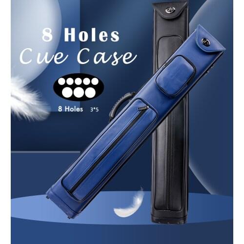Billiard Stick Case 8 Holes Cue Bag Exquisite 5 Shaft 3 Butt Pool Cue Case Capacity Leather 3*5 Larg Waterproof Cue Accessories