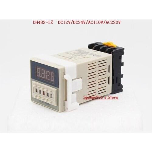 1 Set DH48S-1Z DC12V, DC24V, AC110V, AC220V Multifunction Digital Delay Timer 0.01S-99H99M On Delay 8 Pins