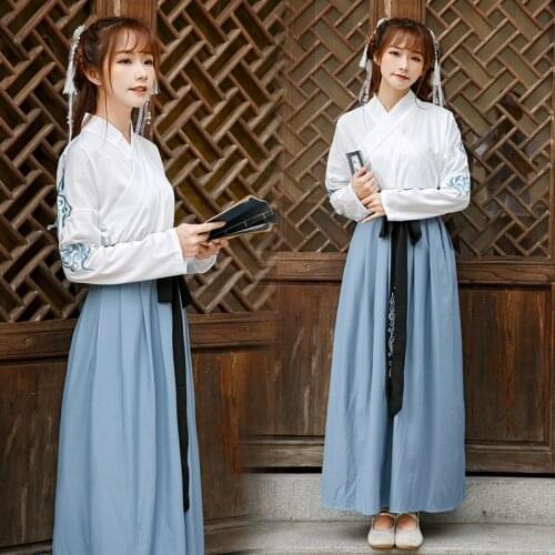 Chinese Folk Dance Costume Women Ancient Hanfu Clothing Lady Tang Dynasty Cosplay Outfit Oriental Fairy Dance Clothes 90