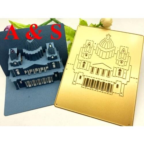 Q50 Metal cutting dies 3D stereo house palace castle Scrapbook card paper craft home decoration embossing stencils cutter