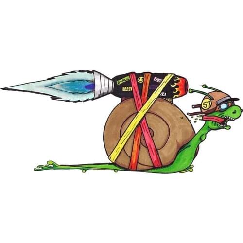 Fashion Creativity for Turbo Snail Car Stickers and Decals for Levante Car Wrap Laptop Motorcycle JDM Vinyl Sticker 13cm X 5.6cm