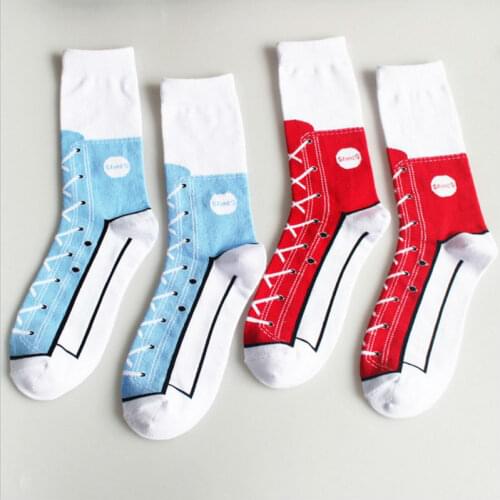 Fashion Creative Jacquard Hot Sale Men Socks Personality Popular Style Sox Cotton Attracts Sweat Non-slip Men Socks Novelty Sox